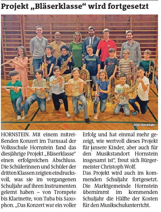 Abschlusskonzert Bl�serklasse Hornstein - BZ KW21